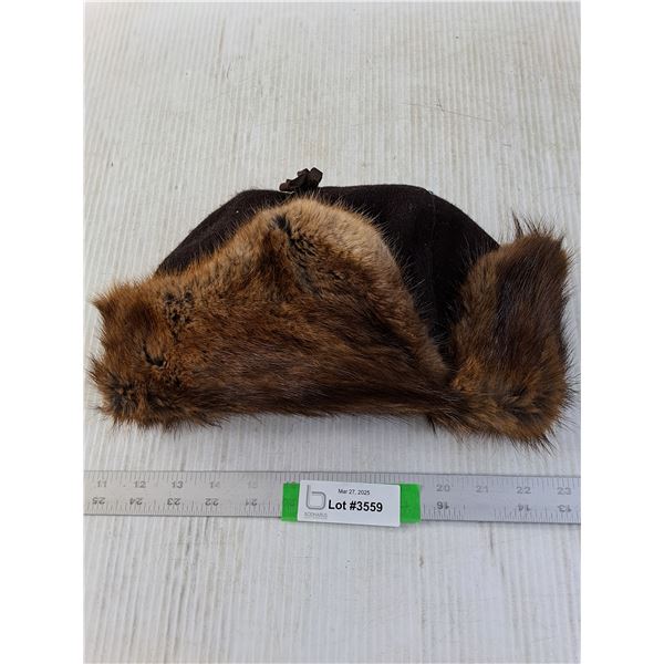 Winter Muskrat Hat, Size Unknown