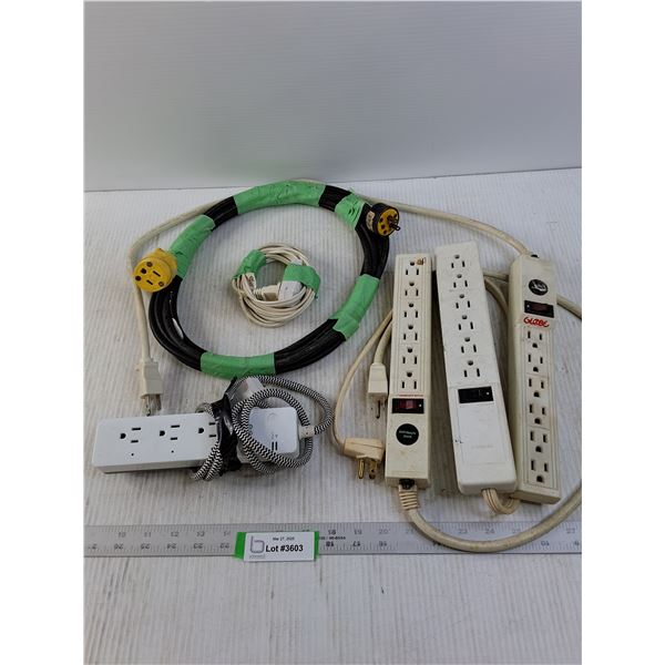 Assorted Power Bars and Extension Cords