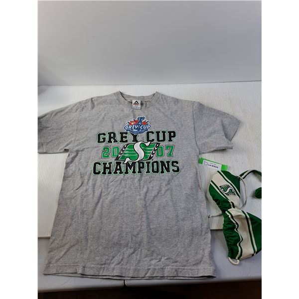 2007 Grey Cup Champions Rider Shirt and a Bikini Top