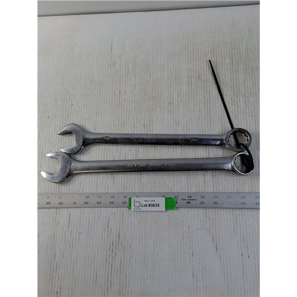 (1) Challenger and (1) Offbrand 1 1/4" Open end Wrenches