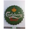 Image 1 : Wall Hanging Carlsberg Beer Bottle Cap Sign