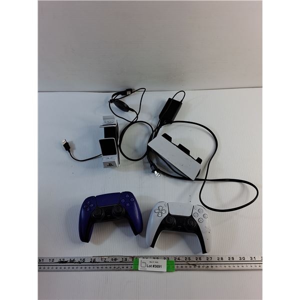 (2) Sony Playstation 5 Wireless Controllers and Accessories