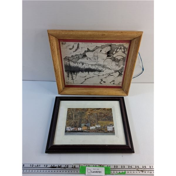 Framed Indigenous and Newfoundland Wall Hanging Art Decorations