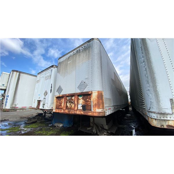FRUEHAUF 53FT TRAILER WITH CONTENTS *PARTS ONLY, MUST TOW, REQUIRES PROPER TRANSPORTATION*