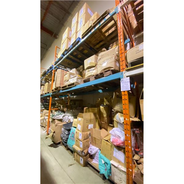 ENTIRE BAY OF RUBBER CAR MATS, ANSWERING MACHINES, LEGGINGS, PLASTIC SHELVES, PLASTIC BAGS, TOYS,