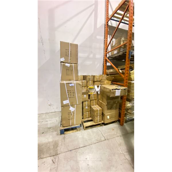2 PALLETS OF SPOONS/FORKS, TOOTHBRUSHES, OVER THE DOOR HOOKS & MORE