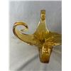 Image 3 : Beautiful Vintage Amber Coloured Chalet Art Glass. NO SHIPPING. Approx. 15" x 15.5" H