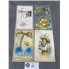Image 1 : 4 Early 1900's Easter Postcard Lot (Nice Images)