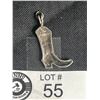 Image 2 : Quaility Sterling Silver Cowboy Boot Pendant 1.5"