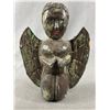 Image 2 : 3 Religious Wood Carved Figures - 7"H Angel & 2  9"H Figurines