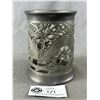 Image 2 : Vintage 1940's Chinese Dragon Pewter Sleeve Marked Sengheng. Approx. 4.75"H