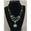 Image 2 : Vintage Silvertone Nina Ricci Necklace & Unusual 3 Pendant Bronzetone Necklace