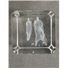 Image 7 : Set Of 3 Laser Engraved/Etched Glass Paperweights w/ 1 Light