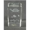 Image 8 : Set Of 3 Laser Engraved/Etched Glass Paperweights w/ 1 Light