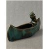 Image 2 : 3 Vintage Canadian Blue Mountain Figurines - Canoe, Jug & Bear