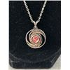 Image 2 : Nice Sterling Silver Pendant w/ Sterling Silver Chain Necklace Marked 925