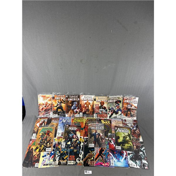 Nice Selection Of 25 DC, Marvel & More Comic Books On Board In Bags