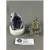 Image 1 : Pyrite Cluster Rough & Amethyst Crystal Geode. Retails $350.00 Each