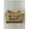 Image 1 : Vintage "National Fruit Company High N Dry Ginger Ale" Wood Crate. NO SHIPPING. Approx.19" x 13" x 1