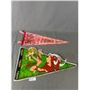 Image 3 : 2 Framed Vancouver Canucks NHL Pictures Approx. 17.5" x 14" Plus Souvenir Pennants.