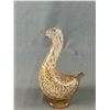 Image 2 : Solid Glass Art Duck Approx. 6.5"H & Art Glass Swirl/Stripe Vase Approx. 6"H