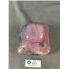Image 7 : Pretty Vintage Purple/Pink Ruffle 4.5"H Vase & Ceramic Native American Indian Smoking Pipe (as found
