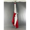 Image 1 : 36" X 72" Canadian Flag w/ Pole. NO SHIPPING Approx. 8'4" H.