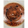 Image 8 : 4 Large Indonesia Earthenware Plates w/ Wicker Trim Approx.   14" Diam.