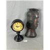 Image 1 : Double Sides "Victoria Station 1747" Battery Operated Clock Approx. 12.5"H & 16.5" Indonesia Wood Dé