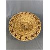 Image 2 : Nice Exotic Asian Décor Lot - 3 Wood Plates (2 Have Detailed Art) & 19" Diam. Rattan Bowl