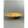 Image 3 : Nice Exotic Asian Décor Lot - 3 Wood Plates (2 Have Detailed Art) & 19" Diam. Rattan Bowl