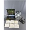 Image 1 : Vintage Sheaffer's Desk Set w/ Pens Plus Aerial Photos & Old Christmas Cards In Mailed Envelopes