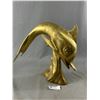 Image 1 : Vintage Brass Swimming Dolphin Art Sculpture. Approx. 14" x 15"