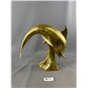 Image 2 : Vintage Brass Swimming Dolphin Art Sculpture. Approx. 14" x 15"