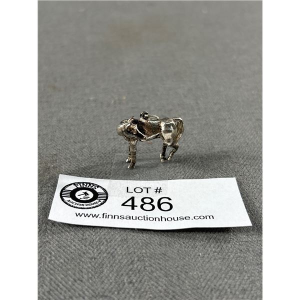 1960's Sterling Silver Horse Charm 1" Wide