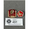 Image 1 : 1950's Chinese Pins Mao Zedong, Lot Of 2