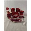 Image 1 : Antique Ruby Red Glass Souvenir Lot - Nelson, B.C., Milton, N.D., Cloquett, Minn. & More