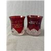 Image 2 : Antique Ruby Red Glass Souvenir Lot - Nelson, B.C., Milton, N.D., Cloquett, Minn. & More