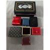 Image 1 : Lot of Empty Jewelry Boxes. Plus a Larger Metal Box