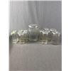 Image 1 : Vintage Hoosier Glass w/ Aluminum Lids - 7" H Coffee, 5" Tea (2), 4" Shakers (5), 5" Condiment Jars 