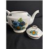 Image 2 : Vintage Sutherland Bone China, Staffordshire England, Blue Flower TeaPot