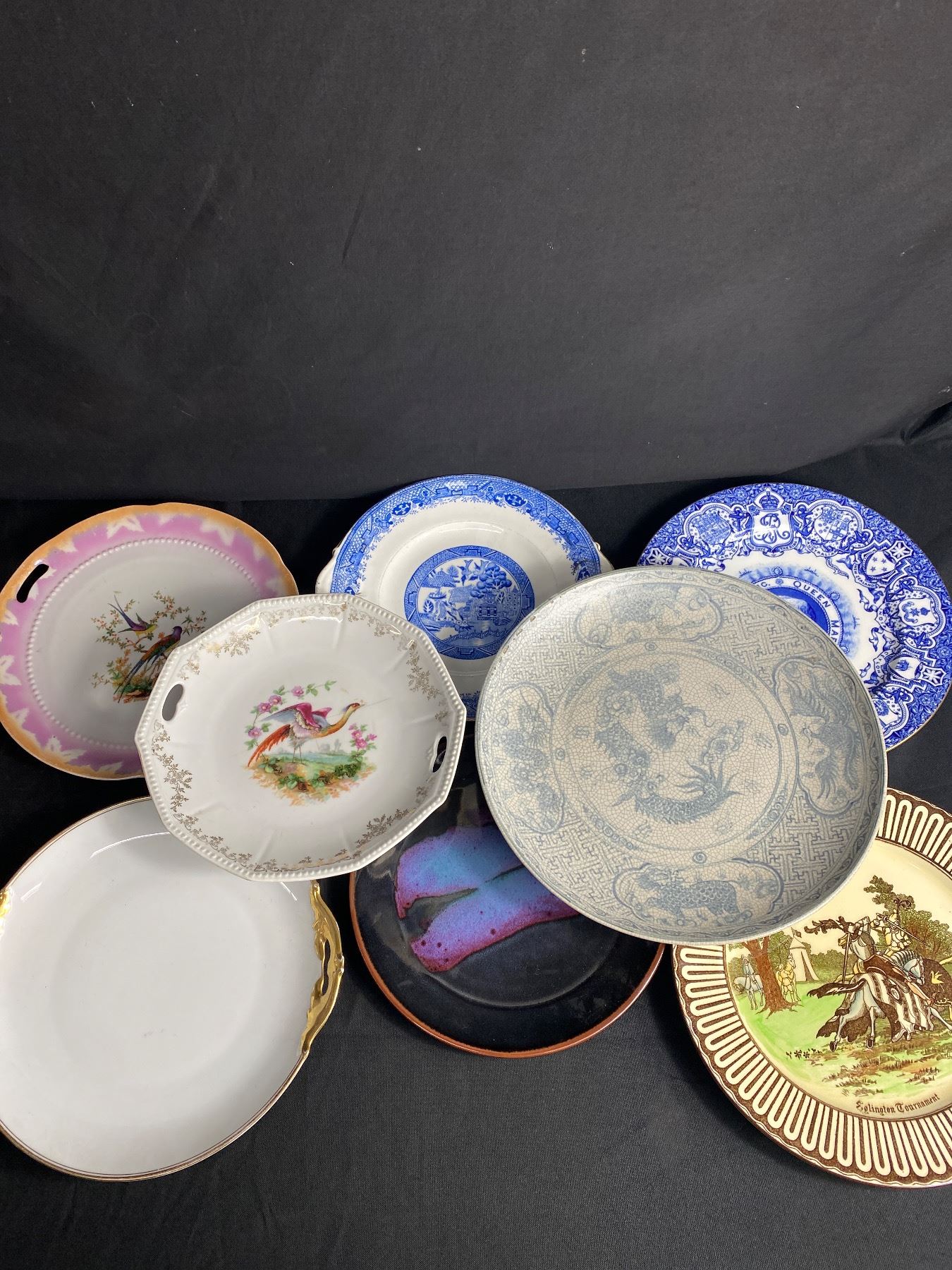 Pattern Plates Large Size 8 Vintage Plates/Platters, Assorted Sizes & Patterns