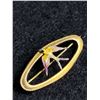 Image 2 : Antique Edwardian Circa 1910 Gold Plate Enamel Bird Brooch