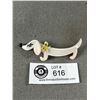 Image 1 : Vintage Lucite Dachshund  Dog Brooch