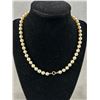 Image 2 : Antique Hand Knotted Pearl Necklace with Gold Clasp
