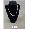 Image 1 : Genuine Pink Pearl Necklace and Bracelet Set