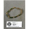 Image 2 : Very Nice Vintage Gold and Jade Bracelet