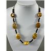 Image 2 : Beautiful Quality Faceted Gemstone and Silvertone Necklace