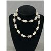 Image 2 : Vintage Genuine White Onyx Gold Bead Necklace