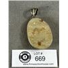 Image 2 : Large Genuine Jasper Sterling Pendant Circa 1990's